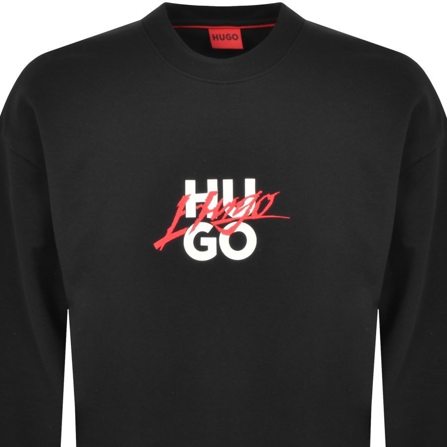 Hugo boss logo sweatshirt black shop